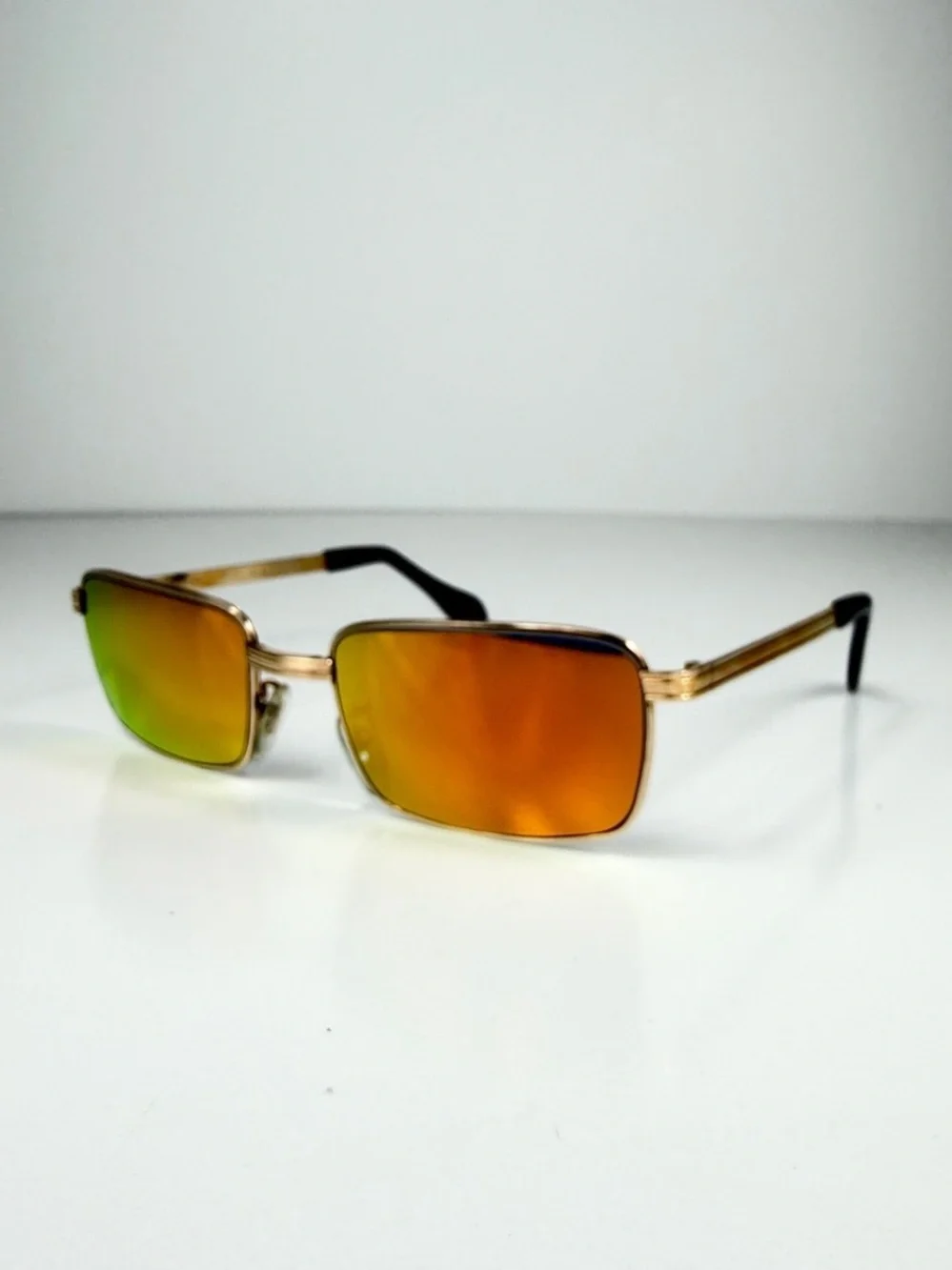 Deadstock Vintage Frames Co Venus Vita Gold Filled Rectangle Watermelon Lens Set